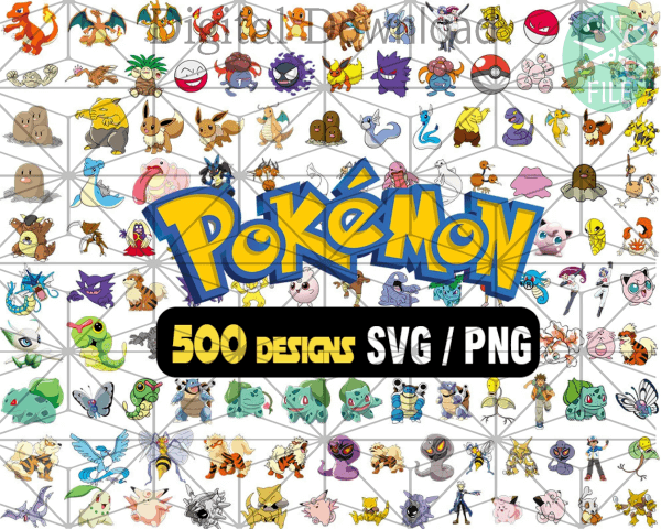 500+ Bundle Pokemon Svg, Pokemon Png, Pikachu Svg - Tbsilkysvg.com