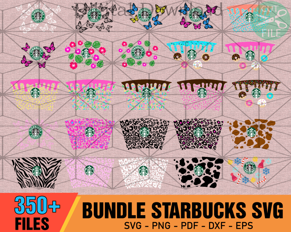 350 Starbucks Wrap Bundle Svg Starbucks Coffee Wrap Bundle Svg 0978