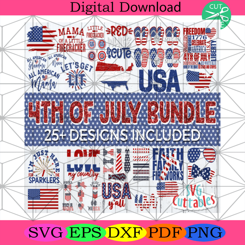 150+ 4th Of July Bundle Svg, Firework Svg, Freedoom Svg, American Flag 