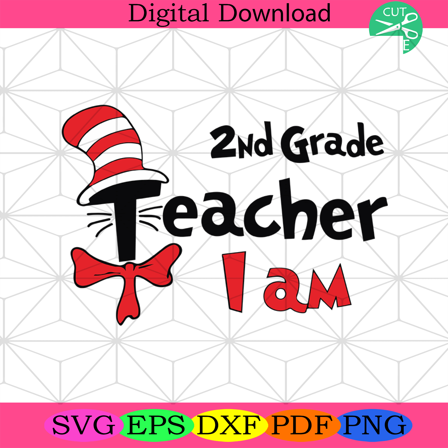 2nd Grade Teacher I Am Svg, Children Books Svg, Dr. Seuss Svg, Teacher ...